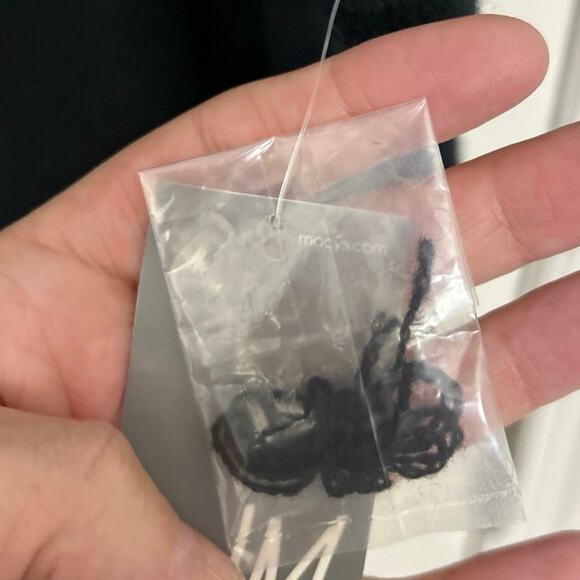 JM Collection Boiled Wool Sweater Jacket Black Broach Quiet Luxury L NWT - Picture 13 of 13